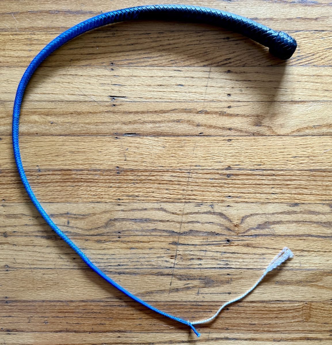 12 plait 3 foot Metalic blue signal whip