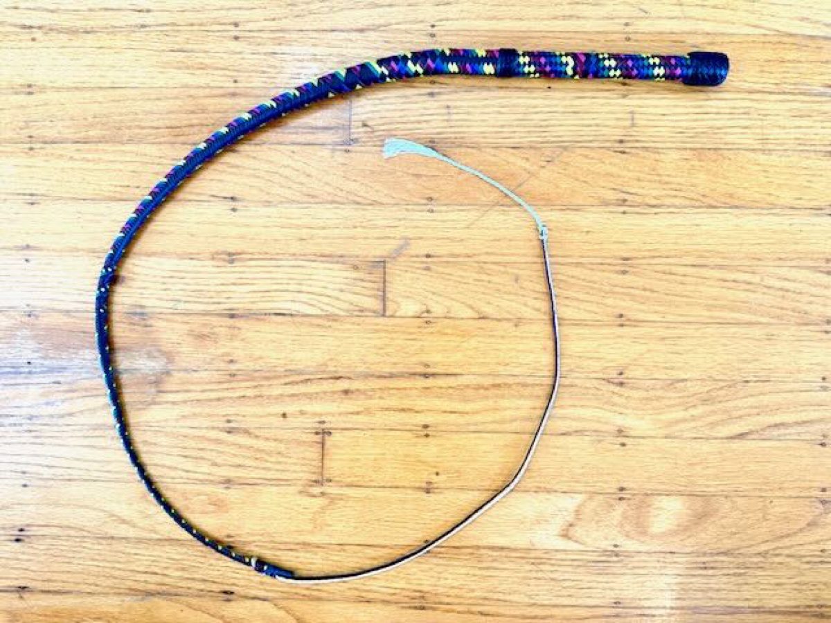 16 plait 3 foot Rainbow Bullwhip