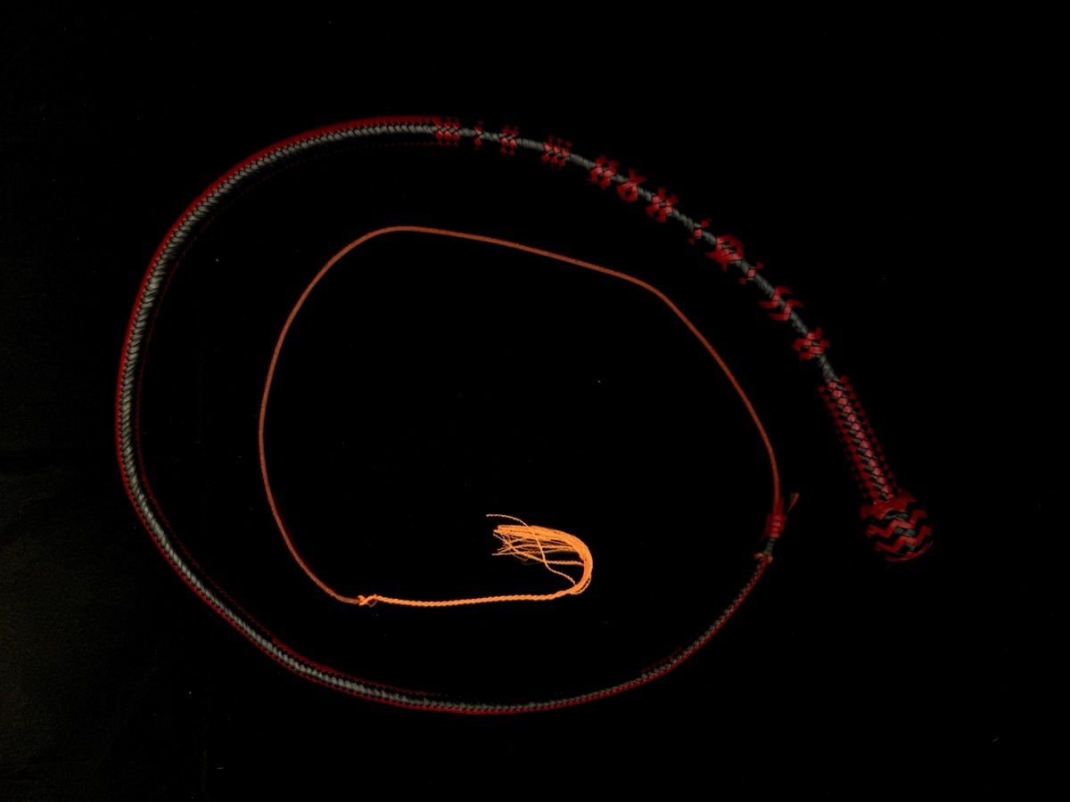 16 plait 4 foot Black and Red Snake Whip